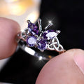 Divine Guidance Trinity Knot Amethyst Ring