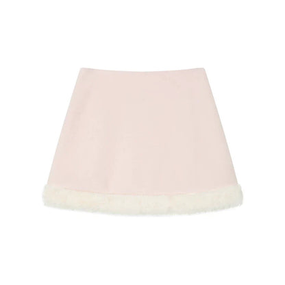 Sweet Coat + High Waist Skirt + Knit Scarf