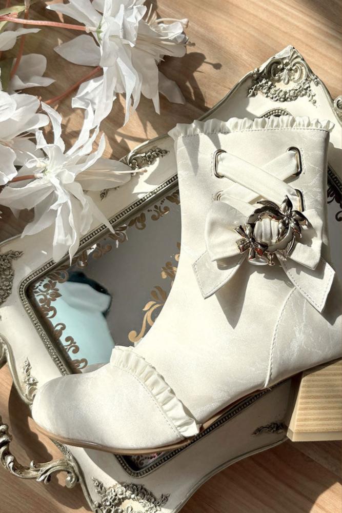 Lolita Classical Ribbon Short Boots