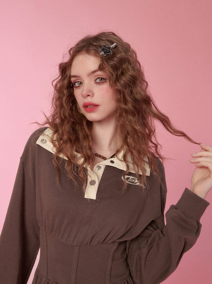 American Retro Waist Mark Design Dress
