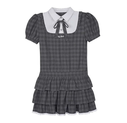 Plaid Tiered Dress