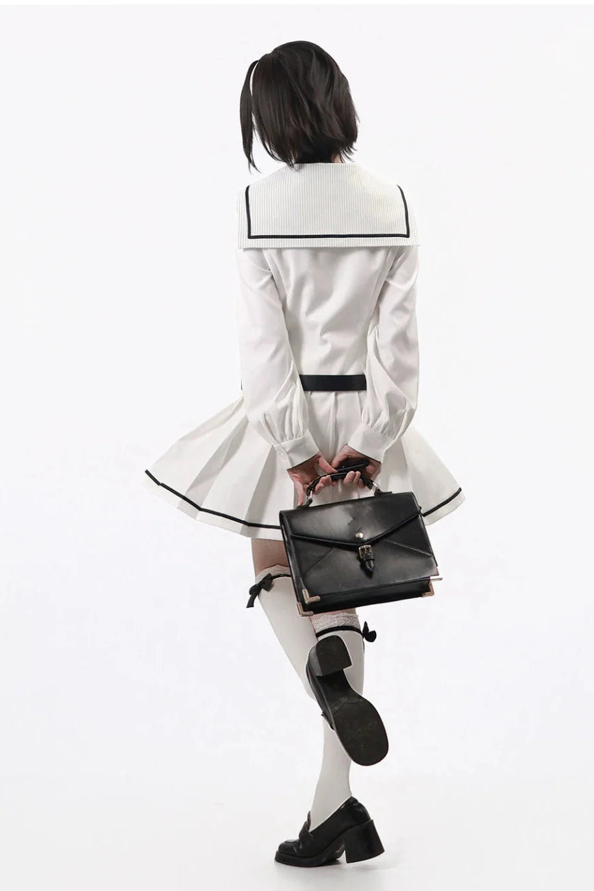 Monochrome Girl Sailor Dress + Shirt + Skirt + Bow Tie