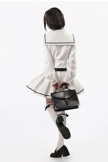 Monochrome Girl Sailor Dress + Shirt + Skirt + Bow Tie