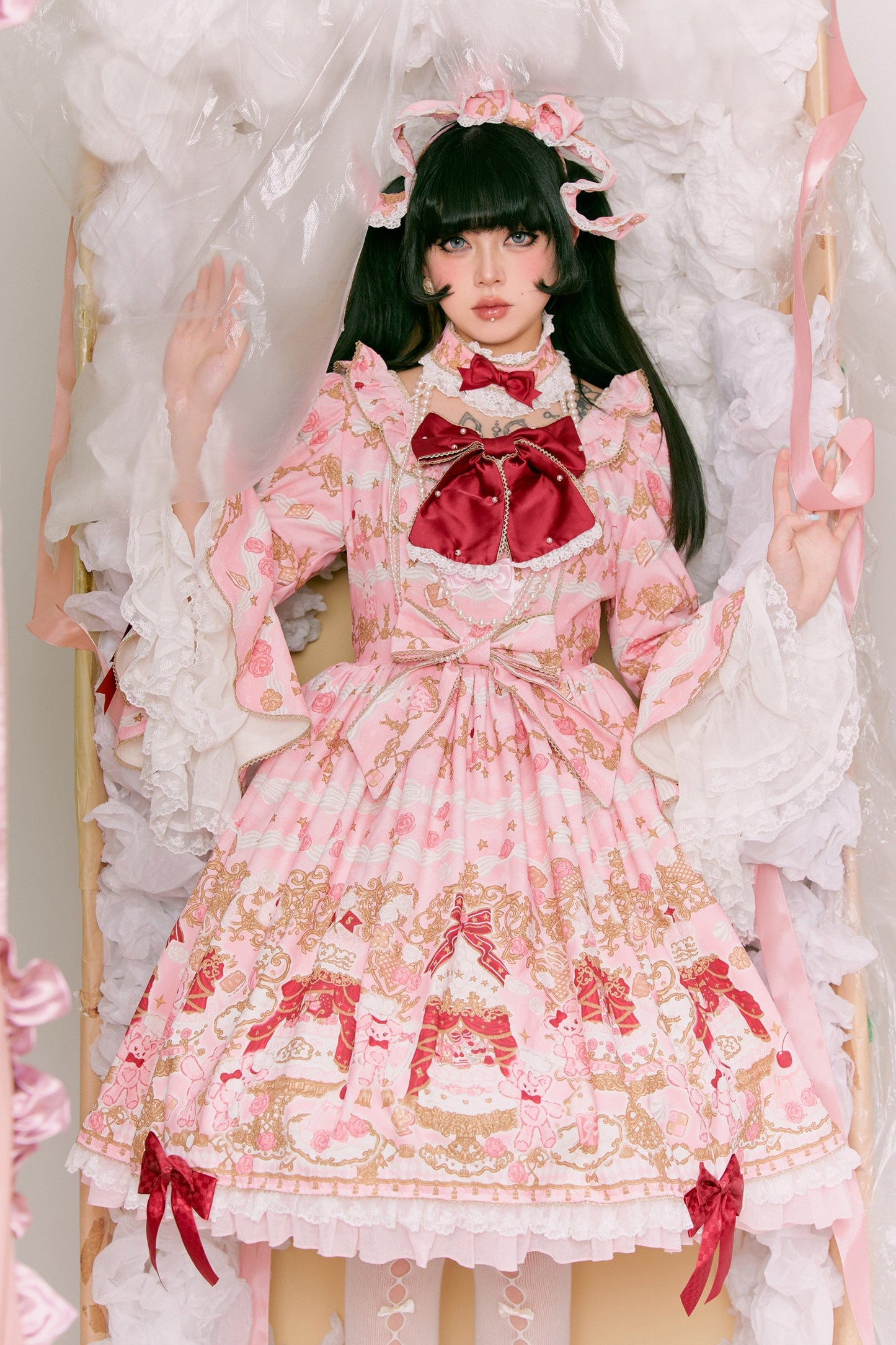[pre-order Deadline: April 26] Retro Romance Sweet Lolita Ribbon Cake Print Series Accessories