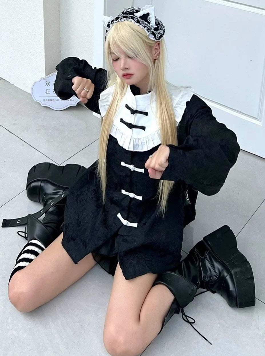 Dark Pattern Chinese-style Dress