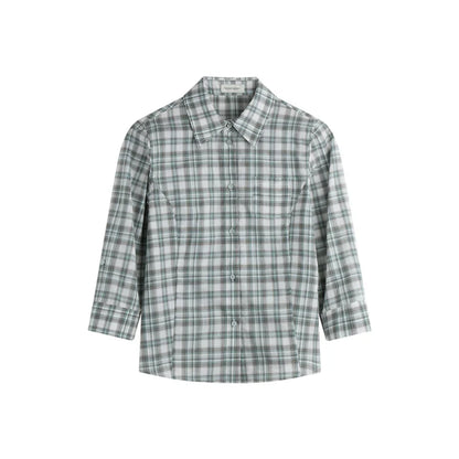 Plaid Y2k Fitted Top