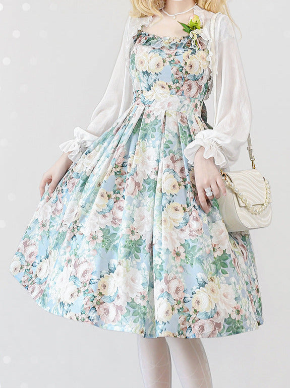 Forest Basket Retro Classic Lolita Dress + Cardigan