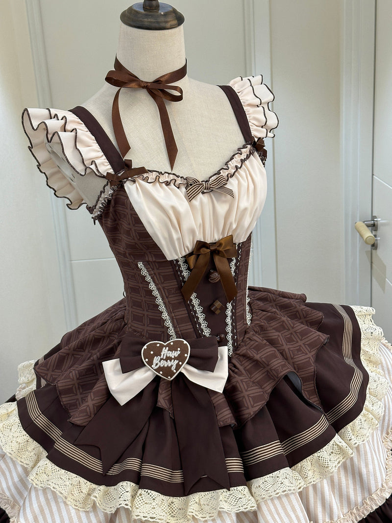 [pre-order] Mint Chocolate Lolita Tutu Sweet Dress + Ribbon Headband