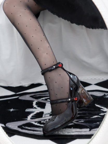Dark Rose Black Heel