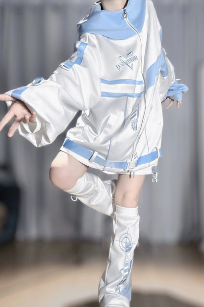 Aqua Subculture Jacket + Pants + Leg Warmers