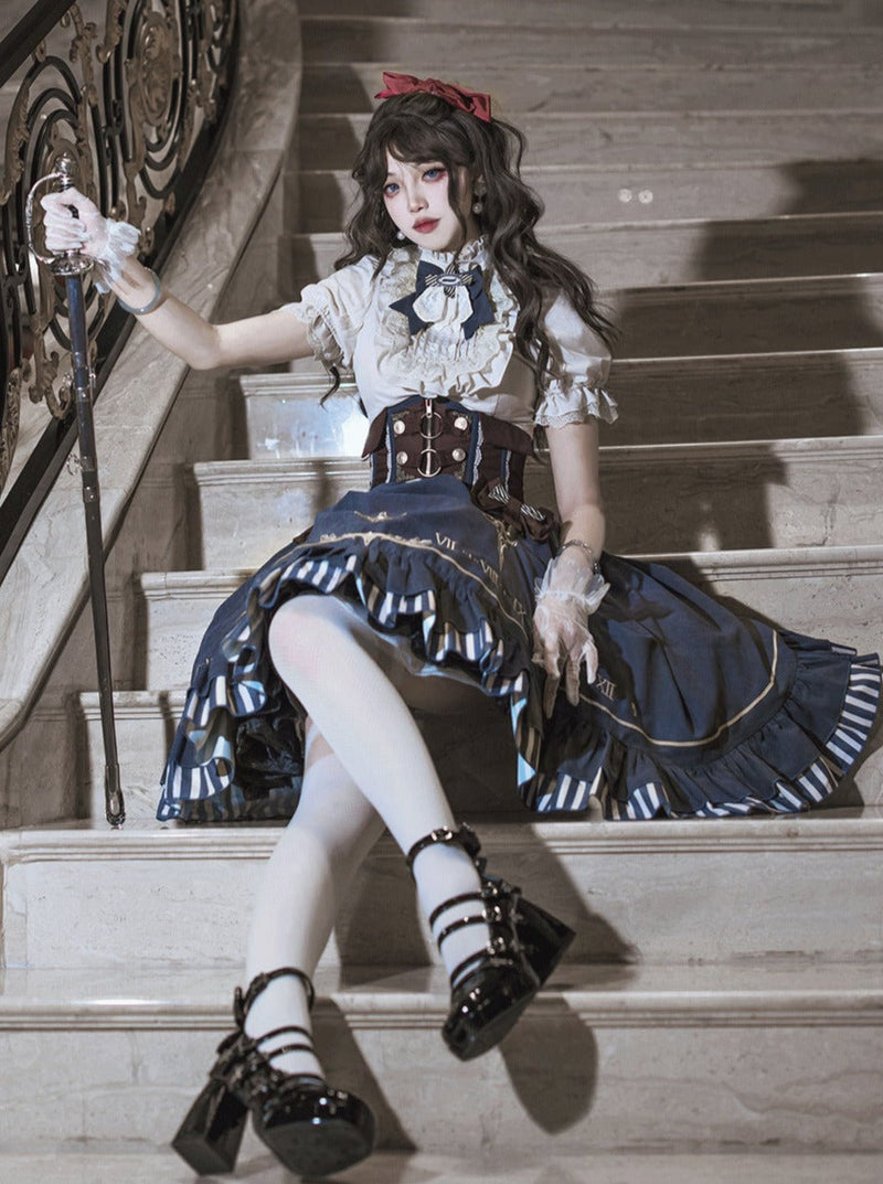 [pre-order] Lolita Retro Shirt + Belt + Skirt