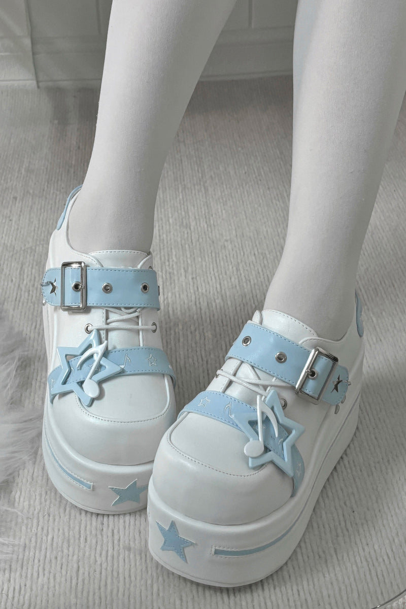 [pre-order] Star Melody Punk Strap Platform Shoes