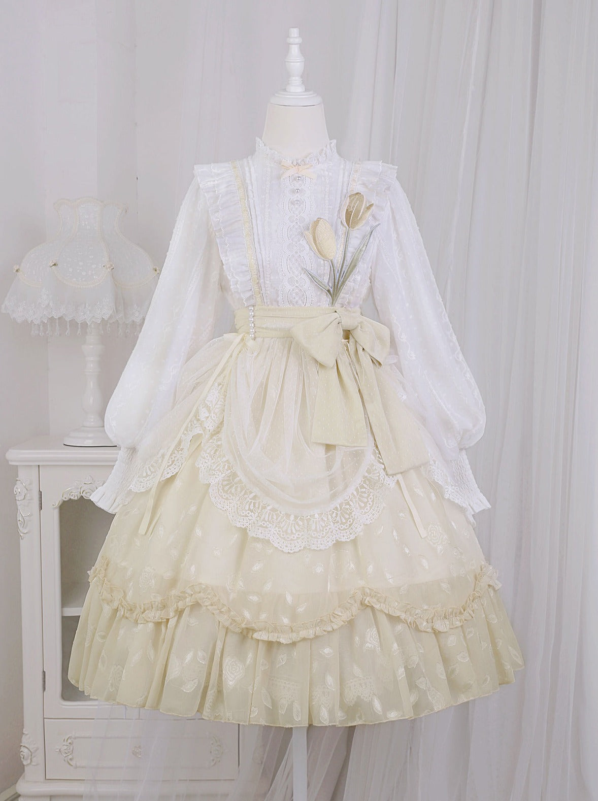 Pure Girly Tulip Ruffle Lolita Dress