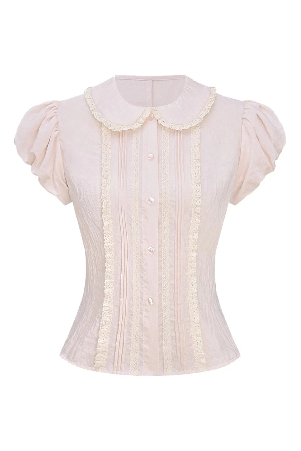 Peach Lace Doll Shirt + Tiered Skirt