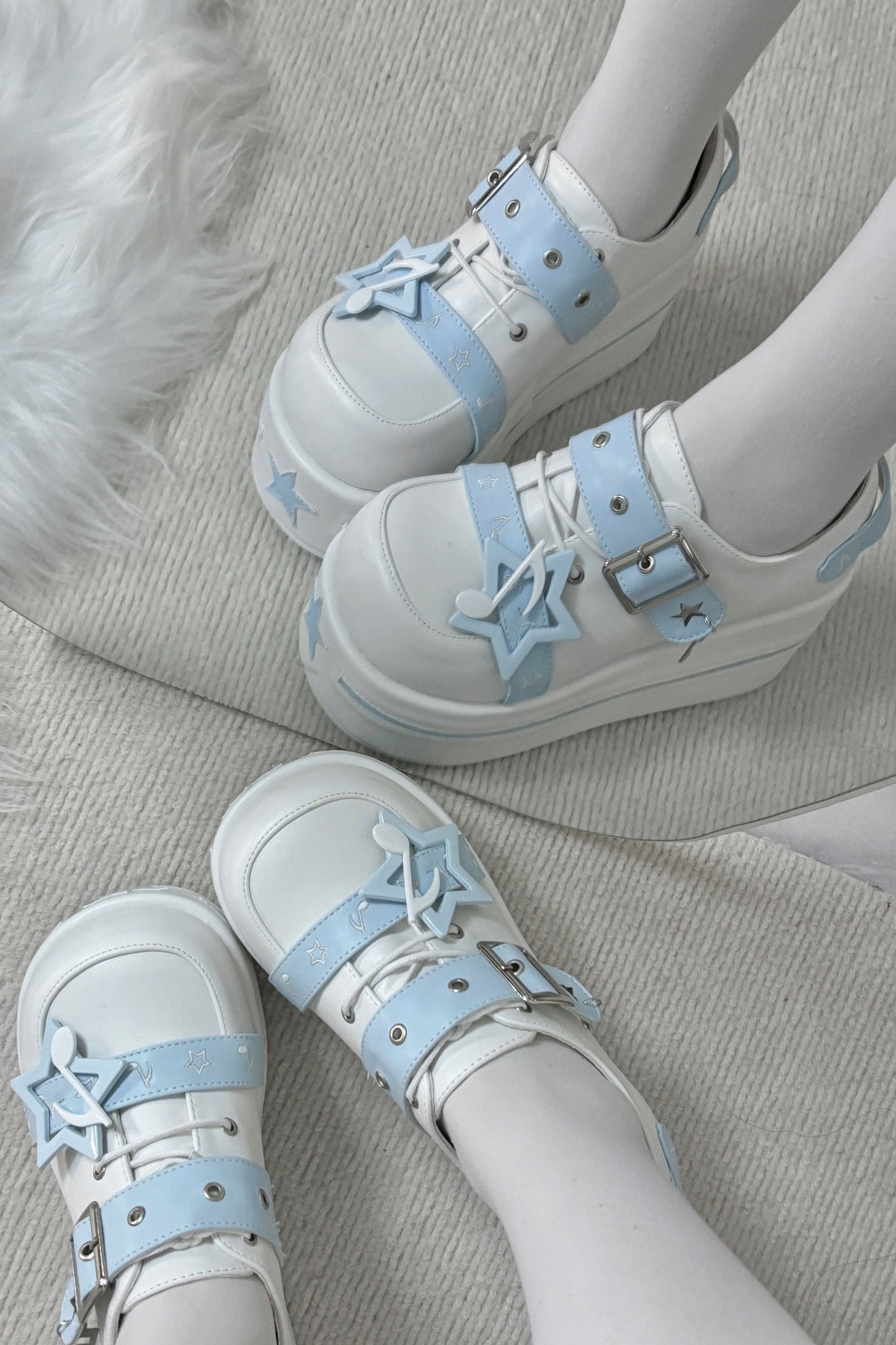 [pre-order] Star Melody Punk Strap Platform Shoes