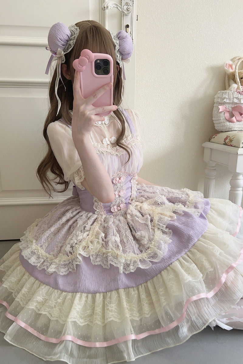 Sweet Girly Ballet Style Lolita Suspender Jsk Dress