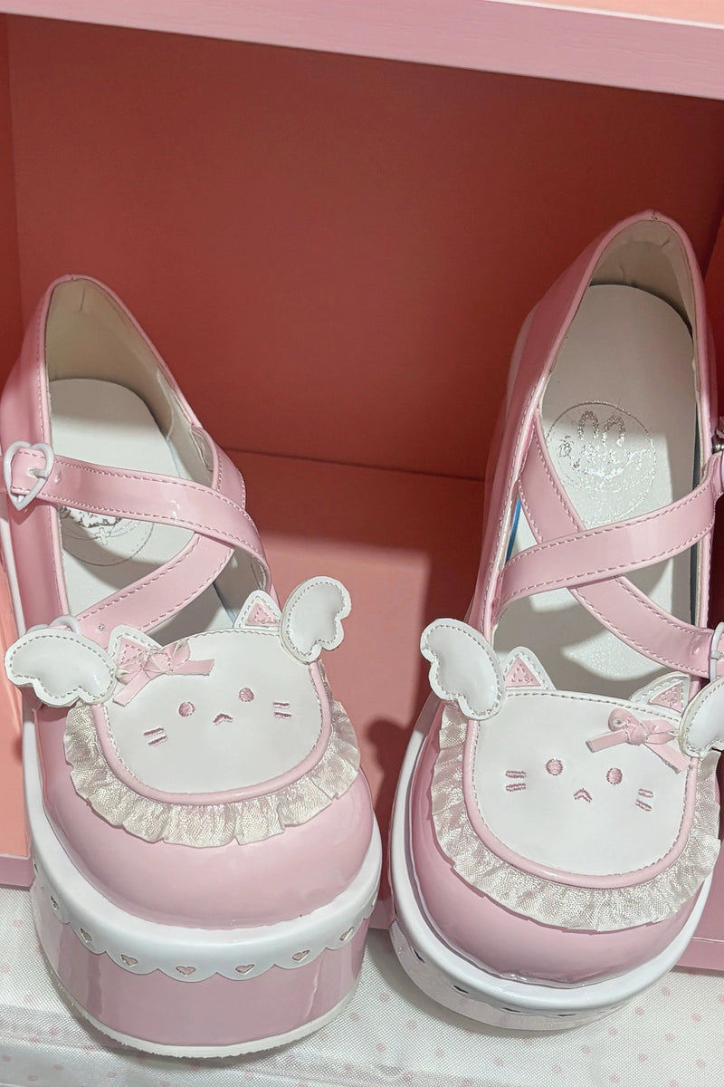 Meow Fray Animal Platform Shoes