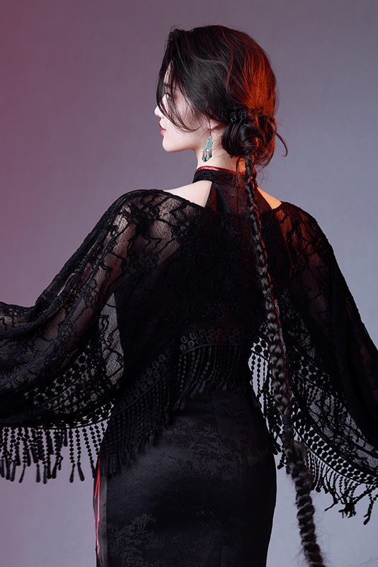 Black and White Lace Cardigan