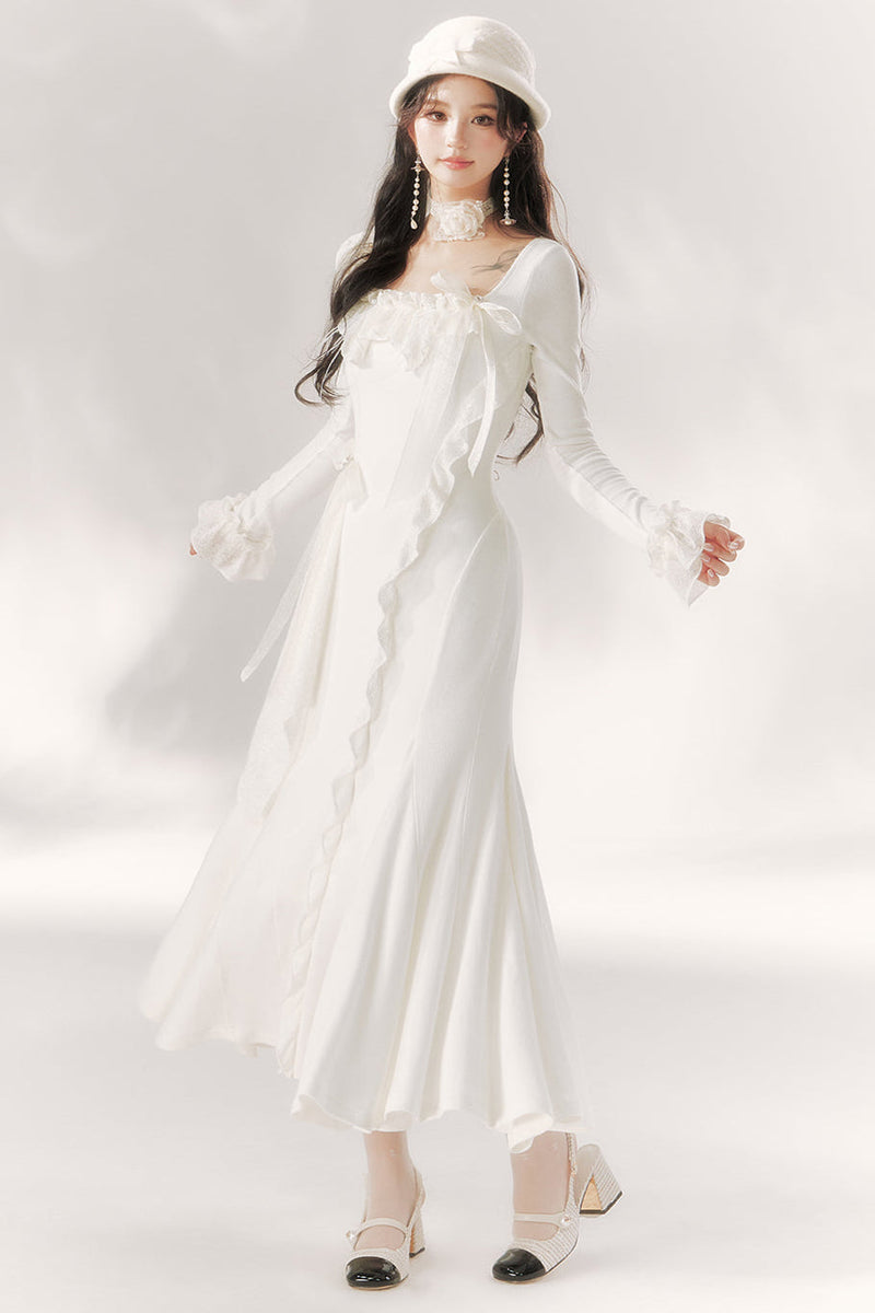 Open-neck Fishtail Dress