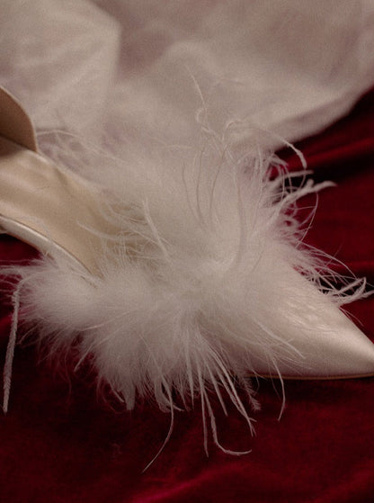 Light Feather Fairy High Heels