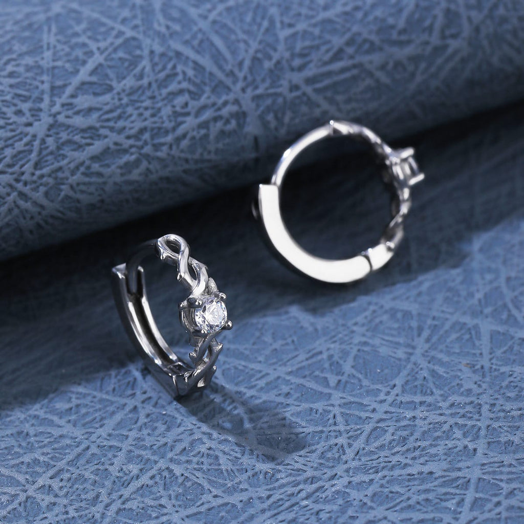 Thornkiss Crystal Hoops