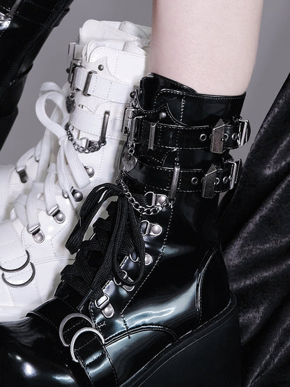Subculture Night Short Boots Round Toe Muffin Boots