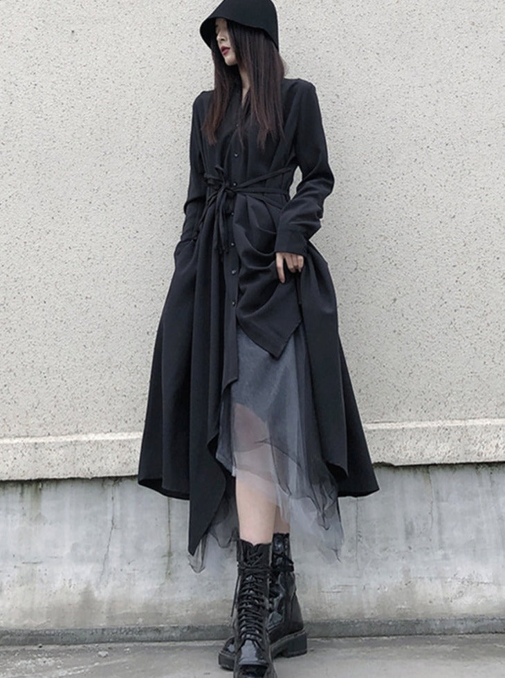 Hepburn Loose Shirt Dress