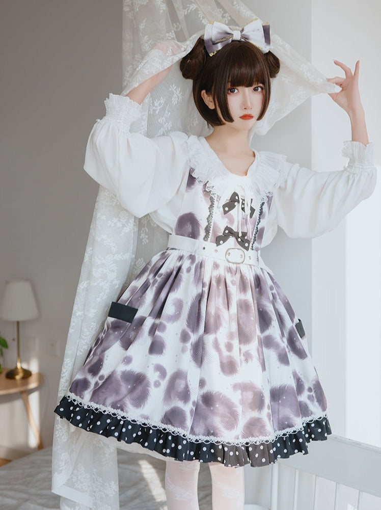 Leopard Dot Voluminous Lolita Dress