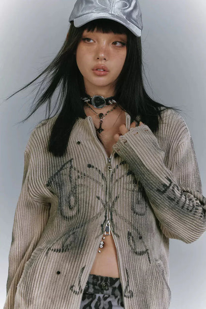 Dark Mode Zipper Top