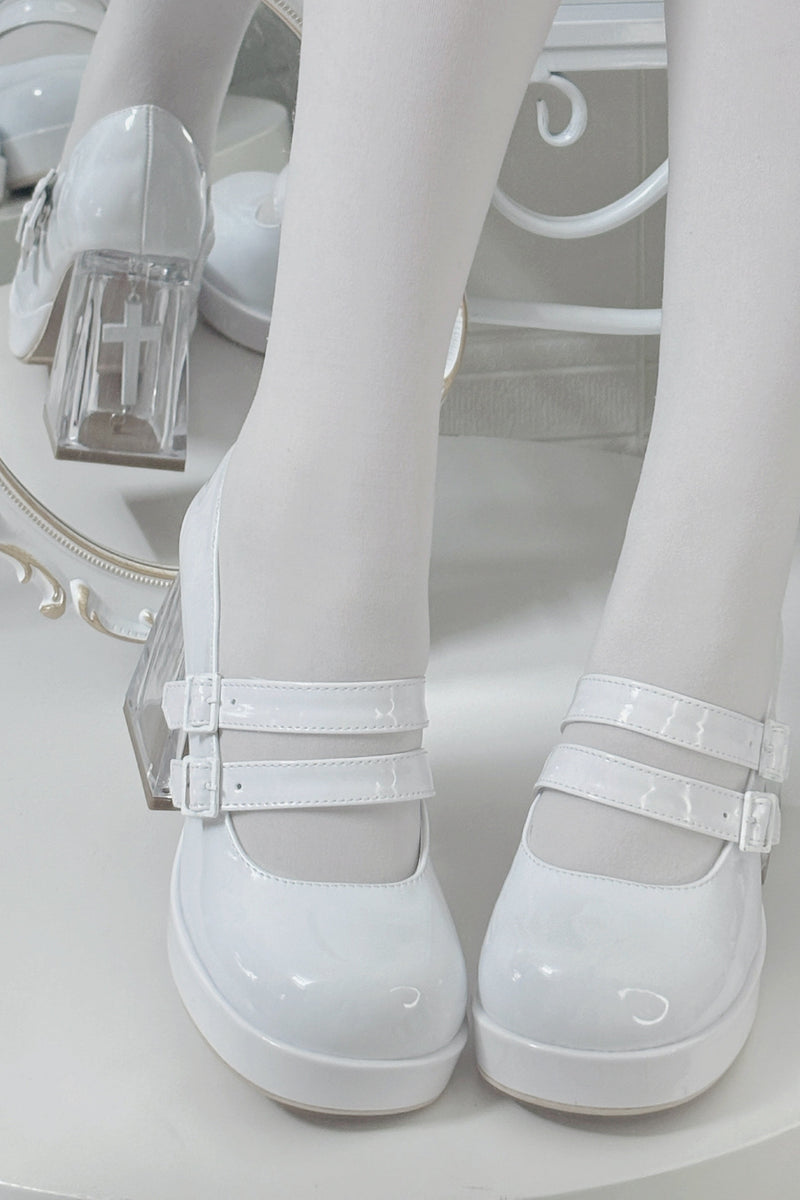 [pre-order] Cross Aria Gothic Lolita Clear Shoes
