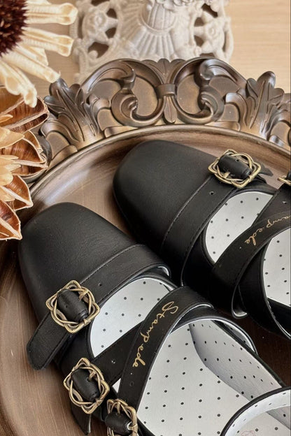 Retro Lolita Square Heel Shoes