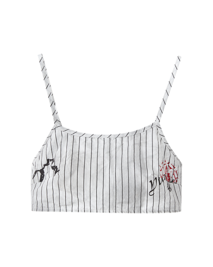 Graffiti Stripe Shirt + Camisole Vest