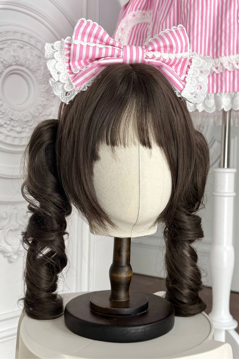 [pre-order] Retro Doll-like Lolita Dress + Hair Band + Clip + Bonnet + Hat