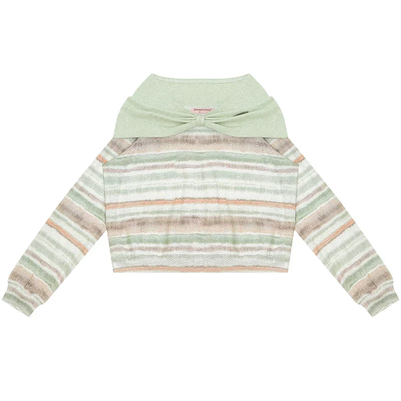 Striped Sweet Girly Tops