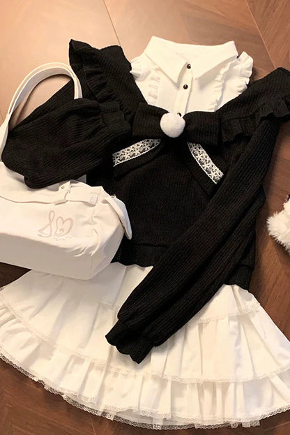 Off Shoulder Sweater + Skirt