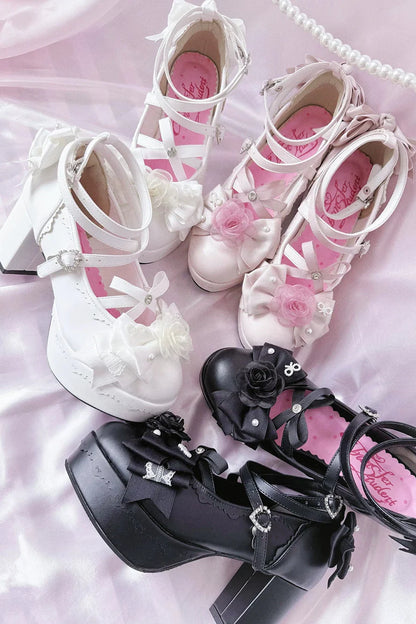 Flower Ribbon Dance Lolita Heels