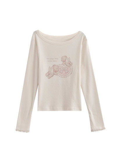 Lace Patchwork Angel Bear Top