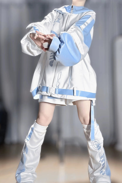 Aqua Subculture Jacket + Pants + Leg Warmers