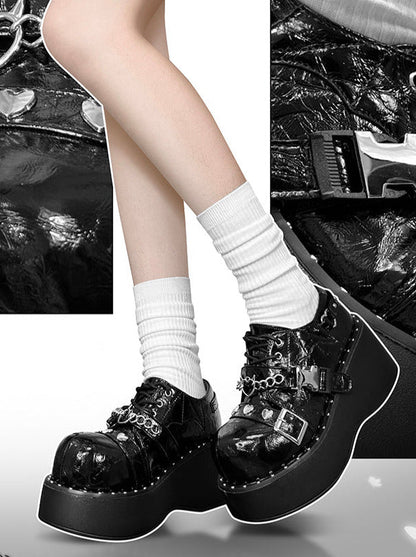 Devil Trap Punk Gothic Lolita Round Toe Platform Shoes