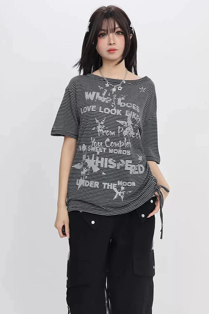 Graffiti Off-shoulder Top