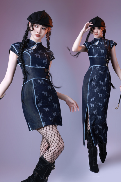 Street Punk Denim Dress
