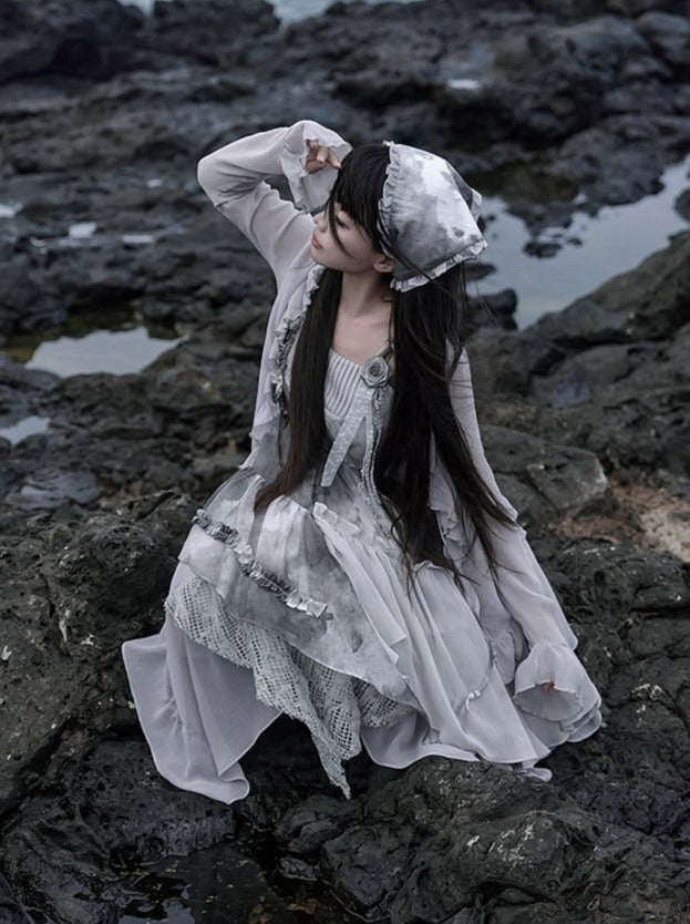 [pre-order] Light Rose Skirt + Cardigan