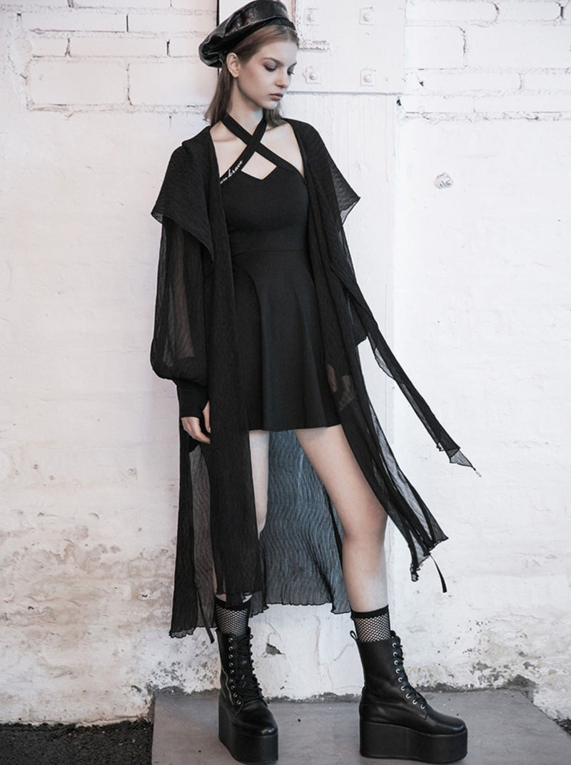 Little Black Neck Off Shoulder Skirt