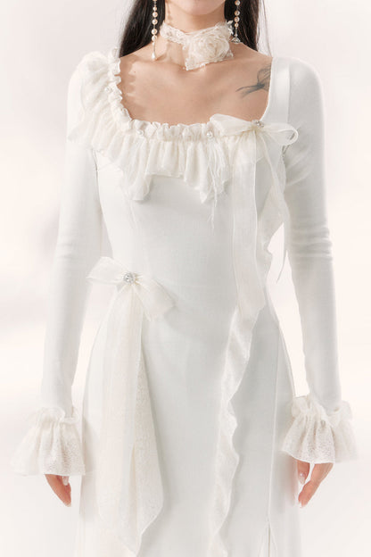 Open-neck Fishtail Dress
