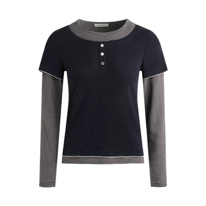 Contrast Color Layered Top