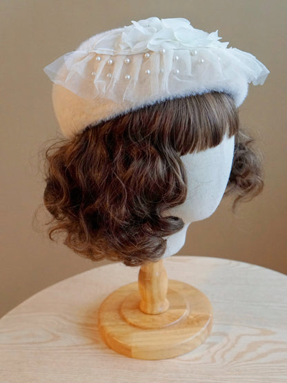 Sweet Girly White Beret
