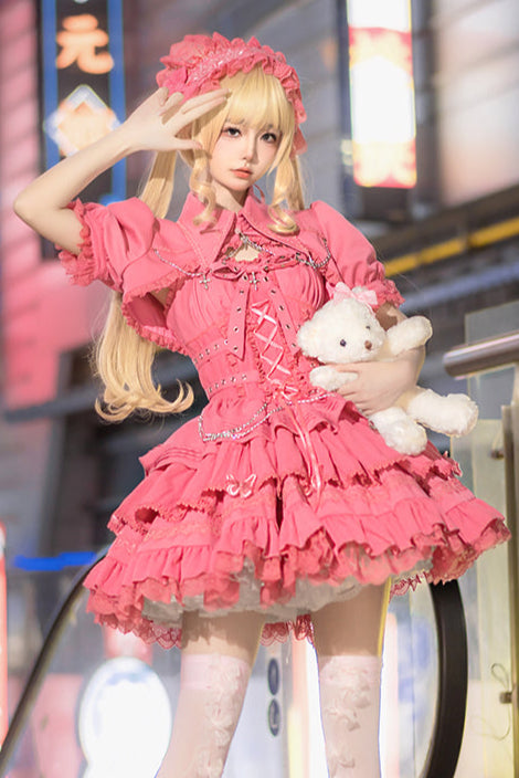 Contrast Cross Jsk Gothic Lolita Dress