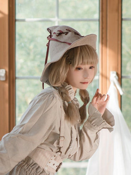 Steam Continental Khaki Curved Knit Witch's Hat