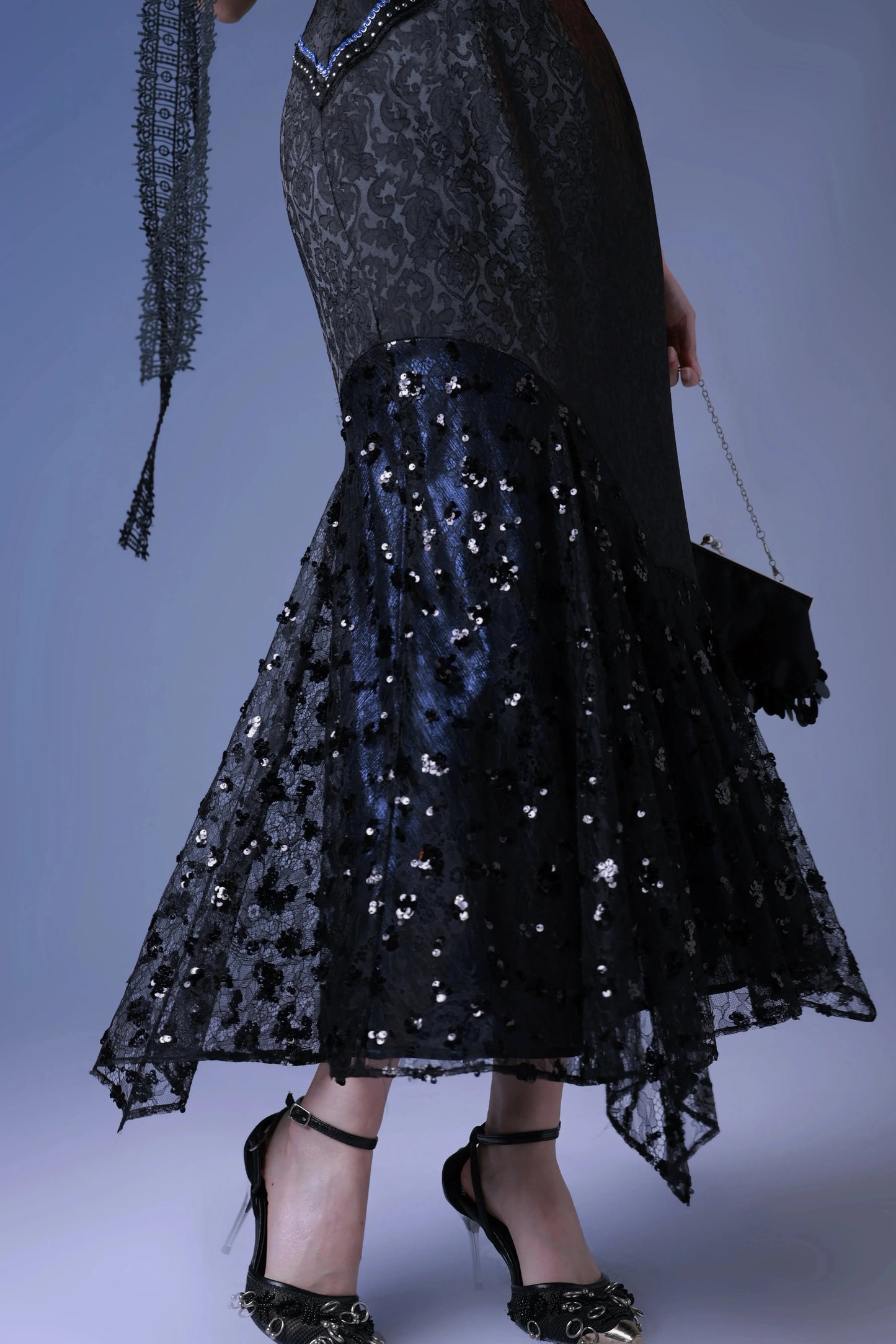 Gothic Lace Fishtail Dress