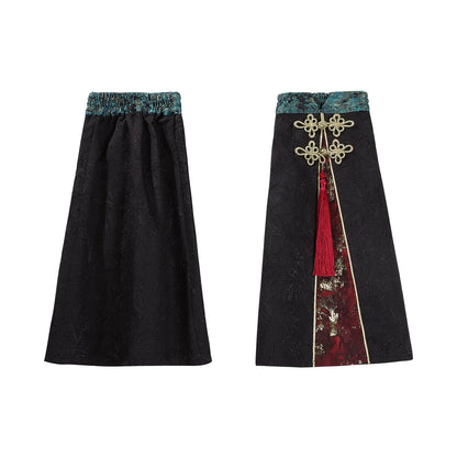 Cyber Chinese Fantasy Lolita Dress + Top + Outerwear + Skirt + Leg Warmers